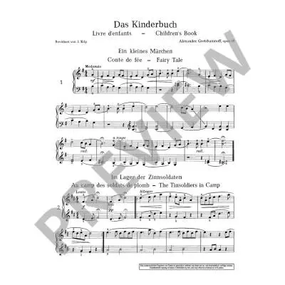 Children\'s Book Op. 98 - Gretchaninoff - Piano - Book