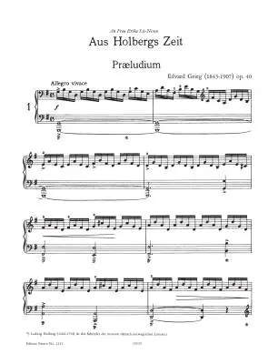 Holberg Suite Op.40 - Grieg - Piano - Book