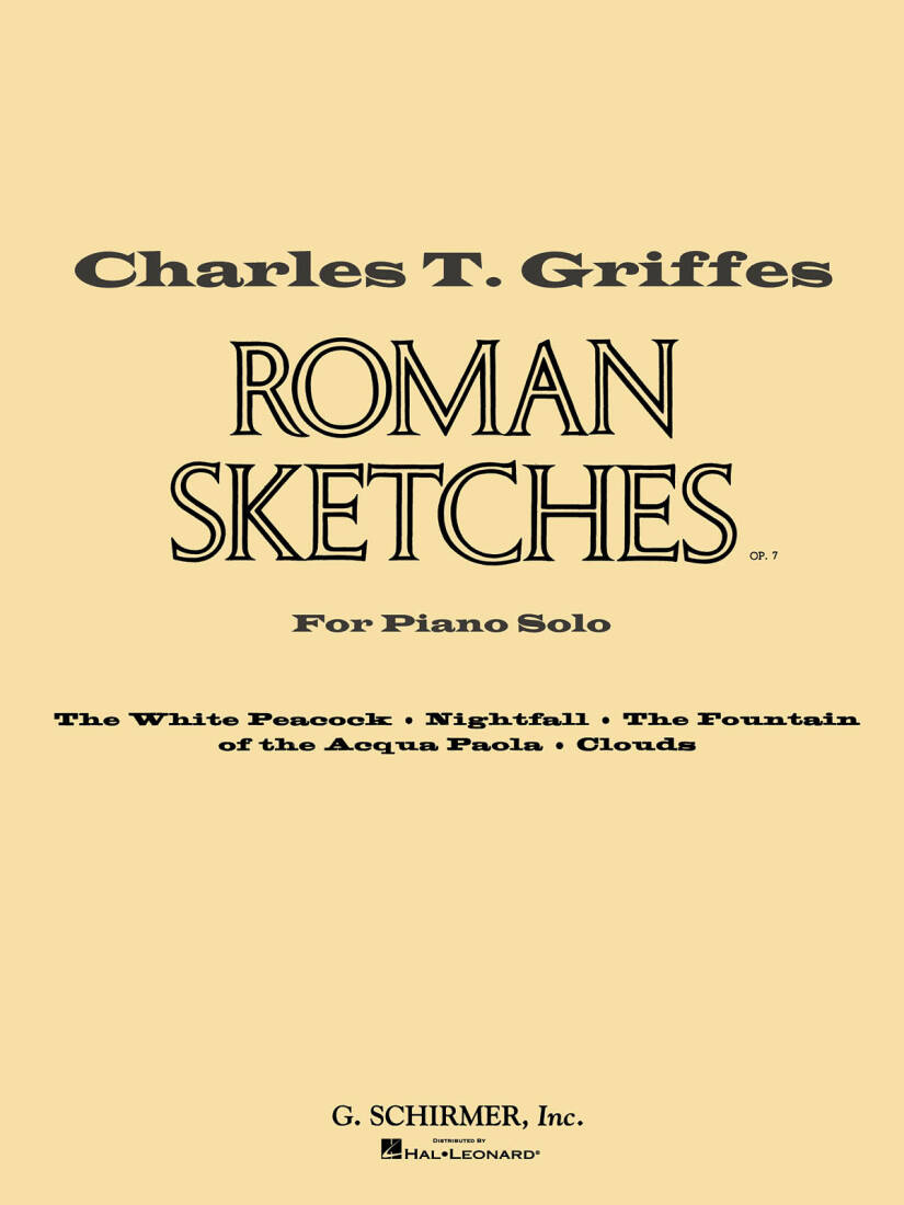 Roman Sketches, Op. 7 - Griffes - Piano - Book