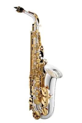Jupiter - JAS1150 Alto Saxophone with Backpack Case - Silver-Plated with Gold Keys