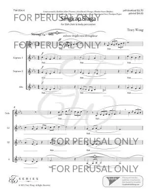 Singkap Siaga - Wong - Choral Octavo - SSA A Cappella