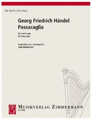 Musikverlag Zimmerman - Passacaglia - Handel/Magistretti  - Harp - Sheet