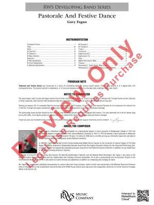 Pastorale and Festive Dance - Fagan - Concert Band - Gr. 2.5