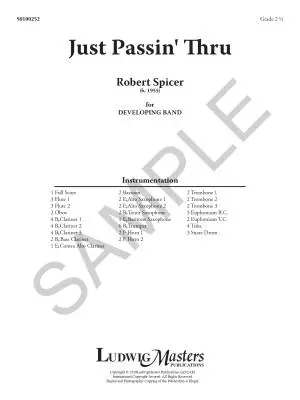 Just Passin\' Thru - Spicer - Concert Band - Gr. 2.5