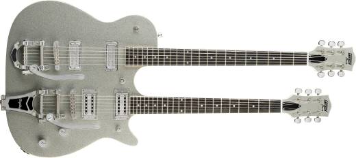 G5265 Electromatic Jet Double Neck Electric Guitar - Silver Sparkle