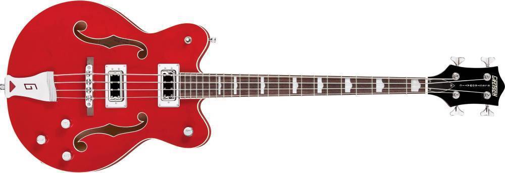 G5442BDC Electromatic Hollowbody Short Scale Bass - Transparent Red