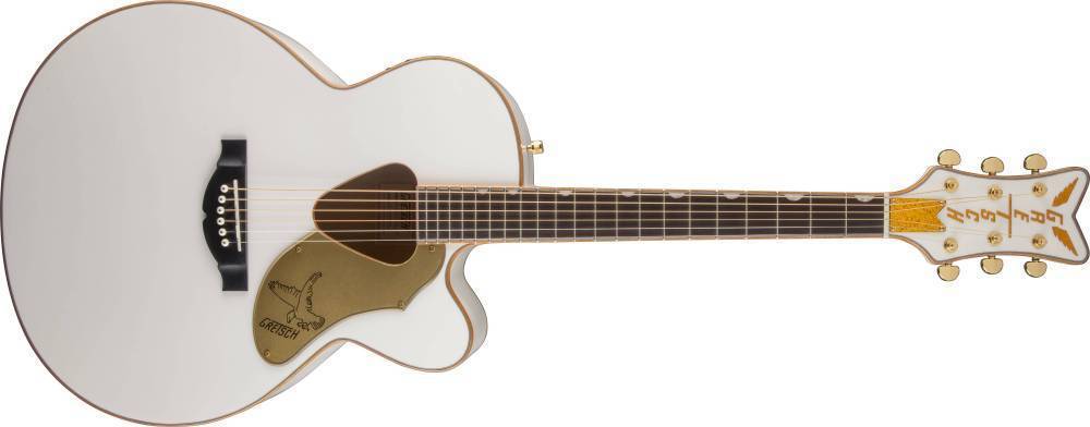 G5022CWFE Rancher Falcon Jumbo Acoustic/Electric Guitar - White