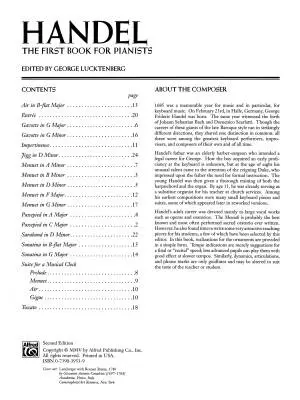 First Book for Pianists - Handel/Lucktenberg - Piano - Book
