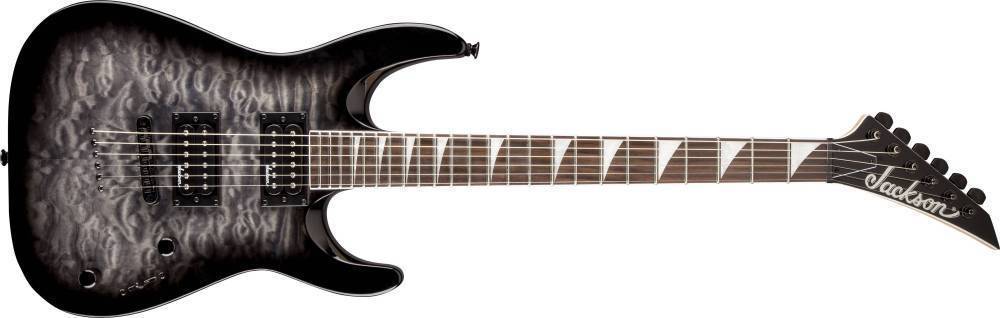JS32TQ Dinky Arch Top Electric Guitar - Quilted Maple Transparent Black