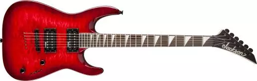 JS32TQ Dinky Arch Top Electric Guitar - Quilted Maple Trans Red