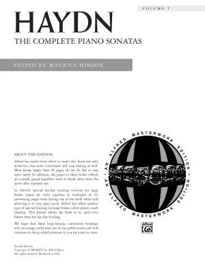 The Complete Piano Sonatas, Volume 1 - Haydn/Hinson - Piano - Book