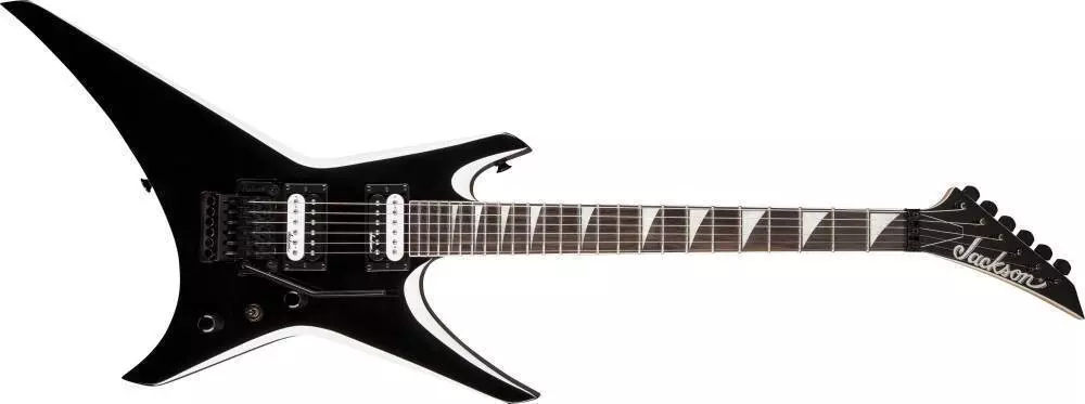 JS32 Warrior Electric Guitar - Black with White Bevels