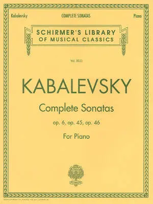 G. Schirmer Inc. - Complete Sonatas - Kabalevsky/Rosenthal - Piano - Book
