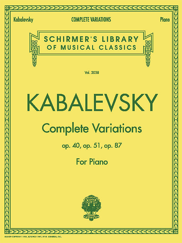 Complete Variations - Kabalevsky - Piano - Book
