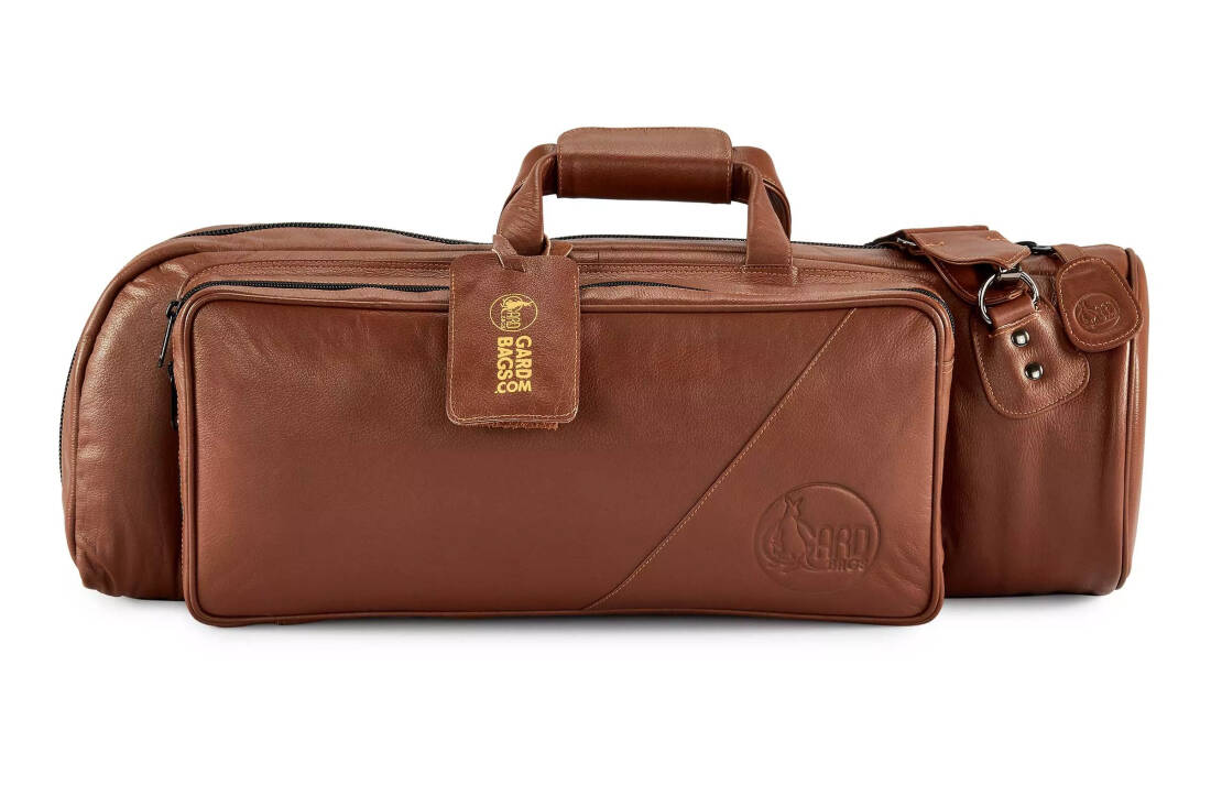 Leather Trumpet Gig Bag - Brown