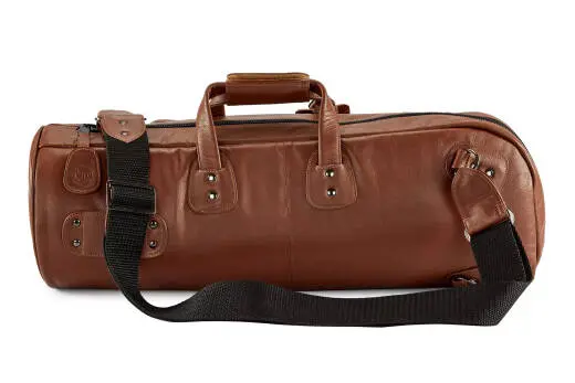 Leather Trumpet Gig Bag - Brown