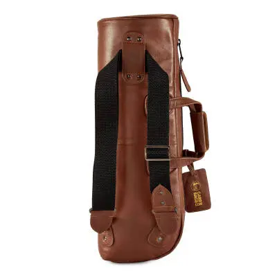 Leather Trumpet Gig Bag - Brown