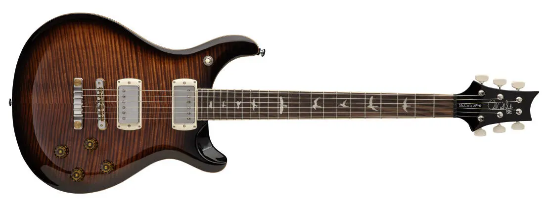 SE McCarty 594 Electric Guitar with Gig Bag - Black Gold Sunburst