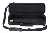 Leather Flute and Piccolo Combination Case Cover - Black