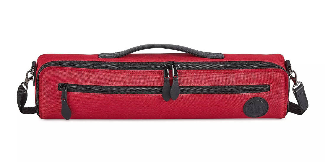 Single B foot Flute Case Cover - Red Polyester