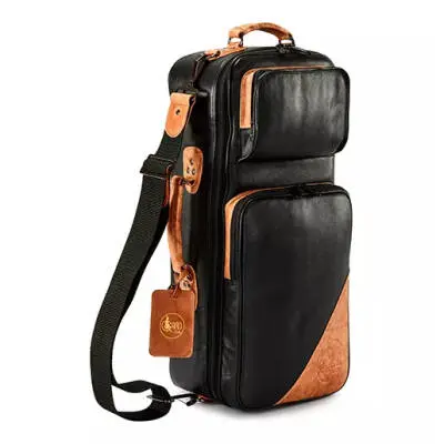 Gard Bags - Elite Compact Double Trumpet Gig Bag - Black Leather