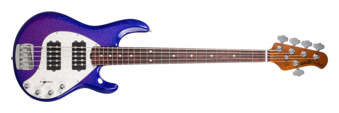StingRay Special 5 HH 5-String Bass Guitar with Case - Violet Sparkle Burst
