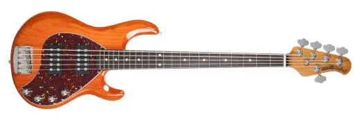 Ernie Ball Music Man - StingRay Special 5 HH 5-String Bass Guitar with Case - Translucent Orange