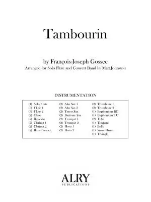 Tambourin - Gossec/Johnston - Concert Band/Flute - Gr. 2