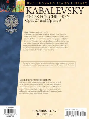 Pieces for Children, Op. 27 and 39 - Kabalevsky/Walters/Otwell - Piano - Book/Audio Online