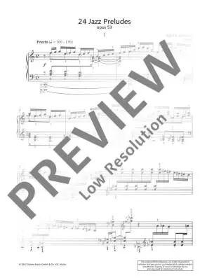 24 Jazz Preludes, Op. 53 - Kapustin - Piano - Book