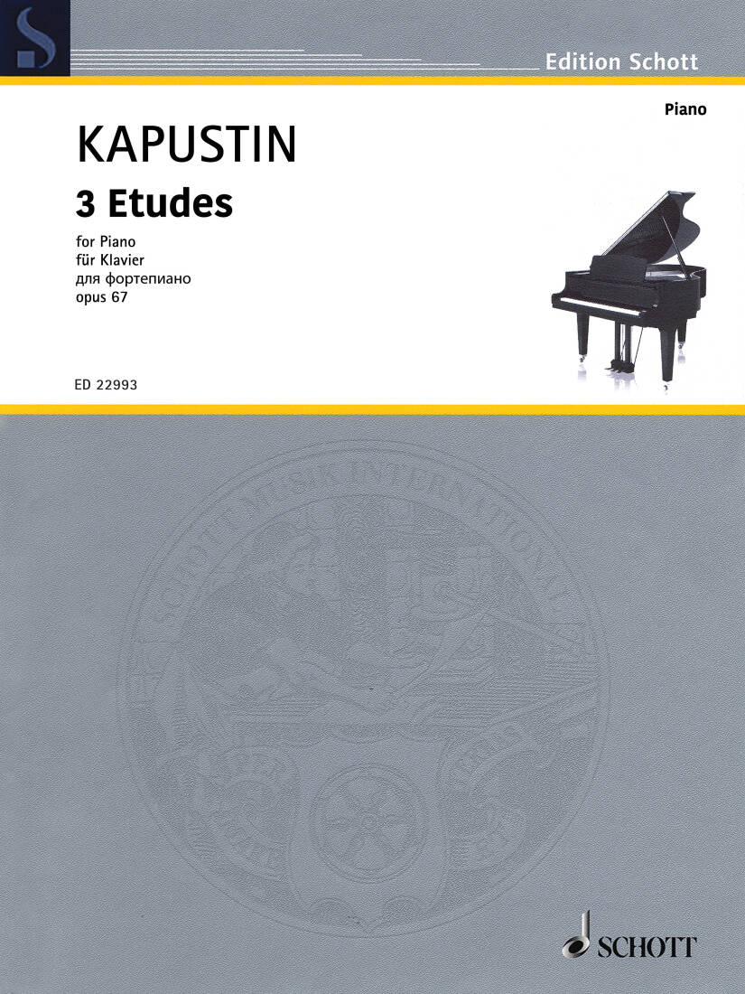 3 Etudes, Op. 67 - Kapustin - Piano - Book