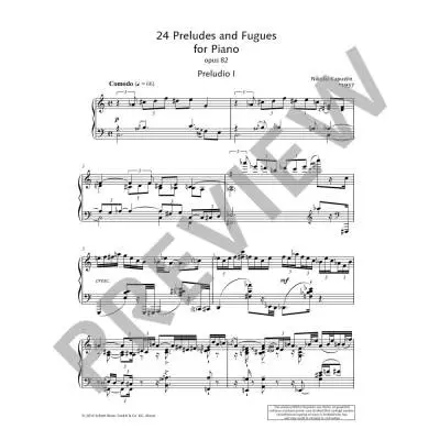 24 Preludes and Fugues Op. 82, Volume 1 - Kapustin - Piano - Book