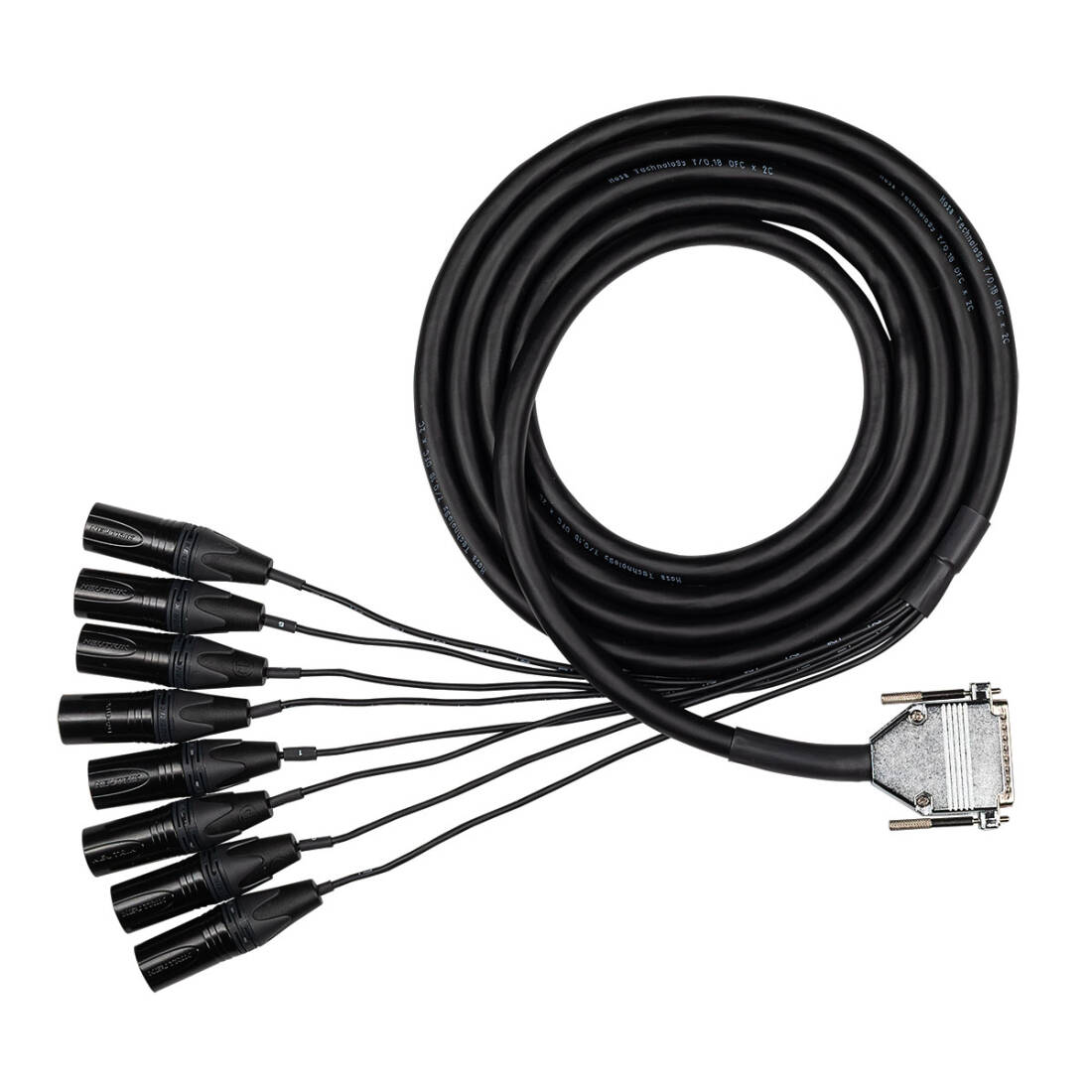 Edge 8-Channel Analog Snake DB25 to Neutrik XLR3M - 1 Metre