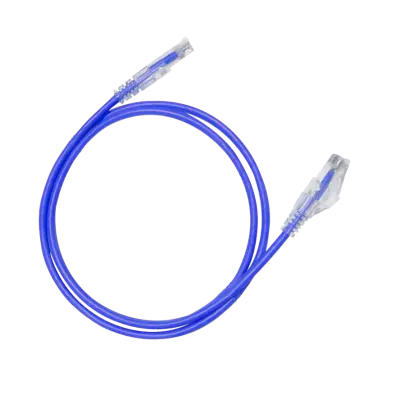 Hosa - Cat 6 Slim 28AWG 3 Blue - 10 Pack