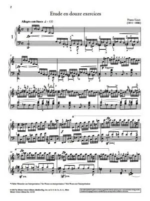 �tudes, opus�1 ��Liszt ��Piano ��Livre