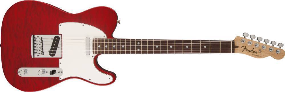 Custom Shop 2014 Custom Deluxe Telecaster, Rosewood Fingerboard - Candy Red Transparent