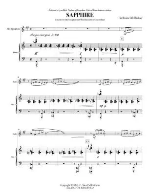 Sapphire - McMichael - Alto Saxophone/Piano - Book