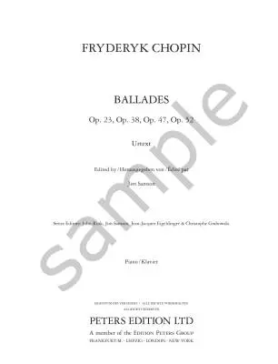 The Complete Chopin: Ballades - Samson - Piano - Book