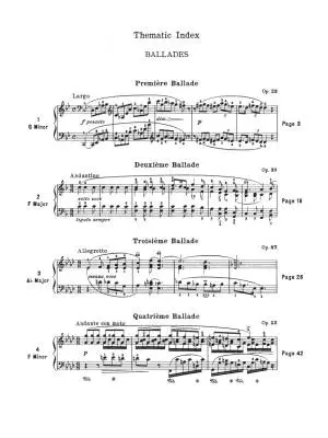 Ballades - Chopin/Joseffy - Piano - Book