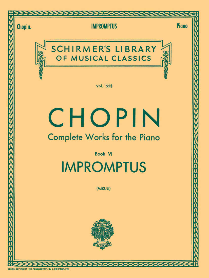 Impromptus (volume�1553)�� Chopin, Mikuli�� Piano�� Livre