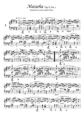 Mazurkas�� Chopin, Mikuli�� Piano�� Livre