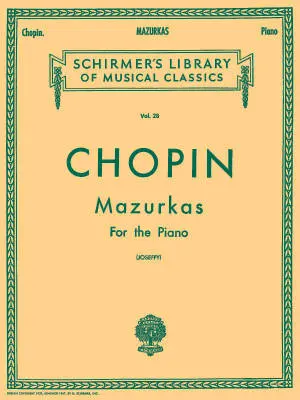 G. Schirmer Inc. - Mazurkas, Volume 28 - Chopin/Joseffy - Piano - Book