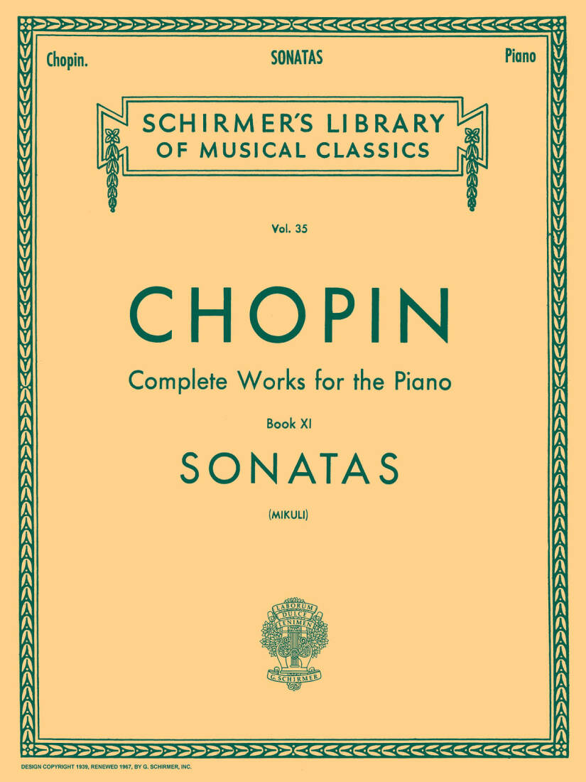 Sonates (volume�35)�� Chopin, Mikuli�� Piano�� Livre