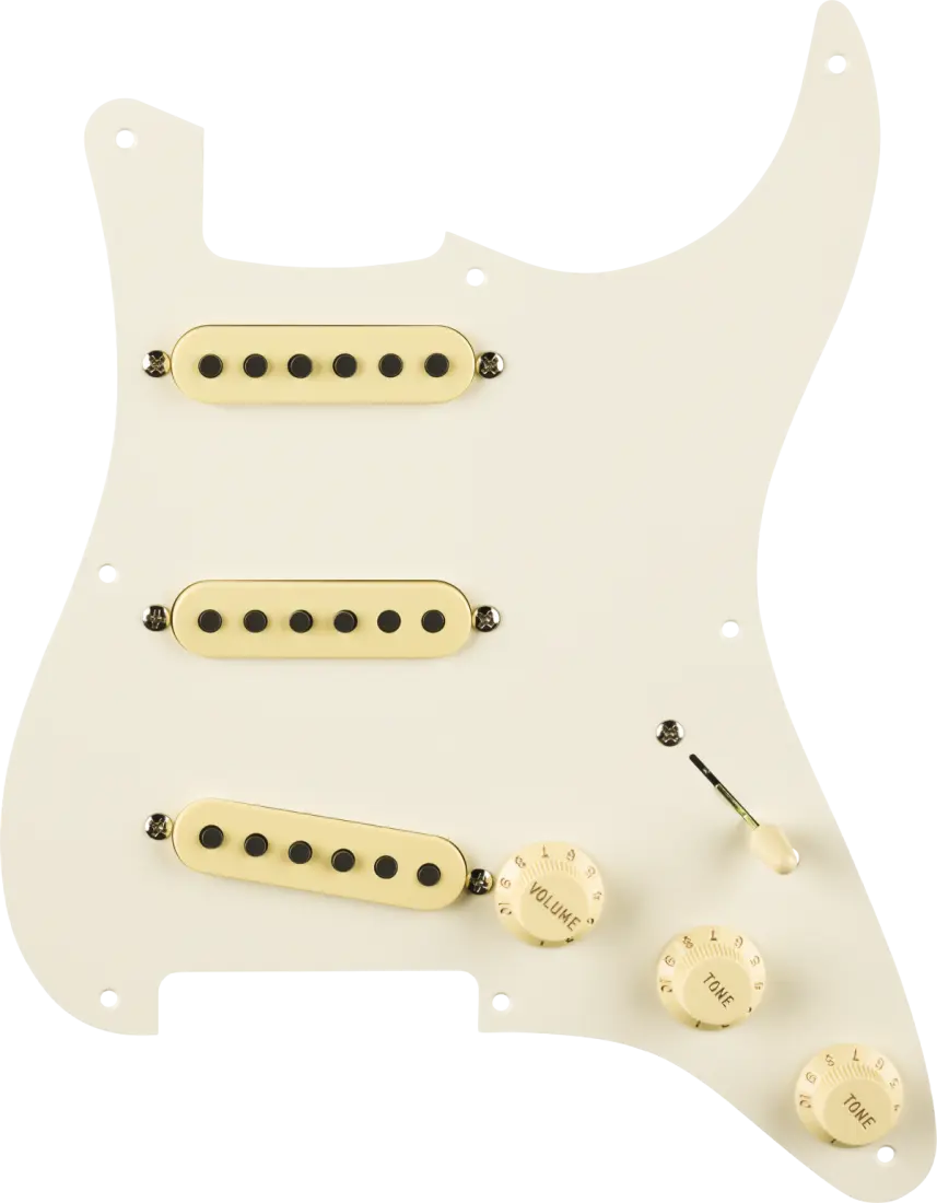 Eric Johnson Signature Pre-Wired Strat Pickguard, 8 Hole - Parchment