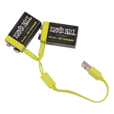 USB-C Rechargeable 9v Battery by Paleblue (2 Pack)