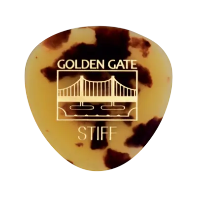 Golden Gate Picks - MP-32 Deluxe Stiff Rounded Triangle Flat Pick - Tortoise (12 Pack)
