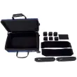 Zippered Triple Trumpet Case with Wheels - Blue