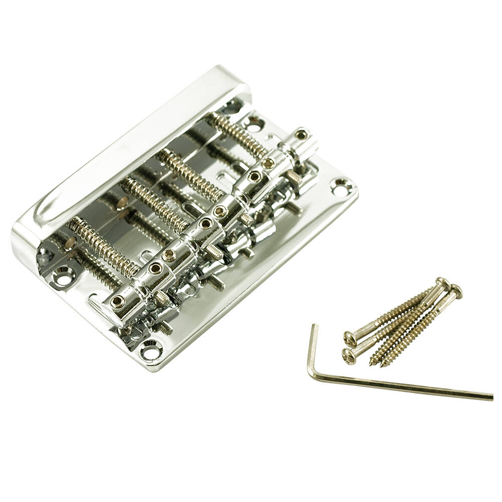 Import 4 String Bass Bridge - Chrome
