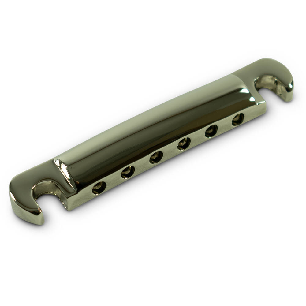 Aluminum Stop Tailpiece with USA Studs - Nickel