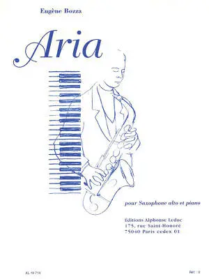 Alphonse Leduc - Aria - Bozza - Alto Saxophone/Piano